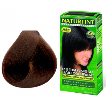 Naturtint ilgalaikiai plaukų dažai, rudai juoda 2N (170ml)